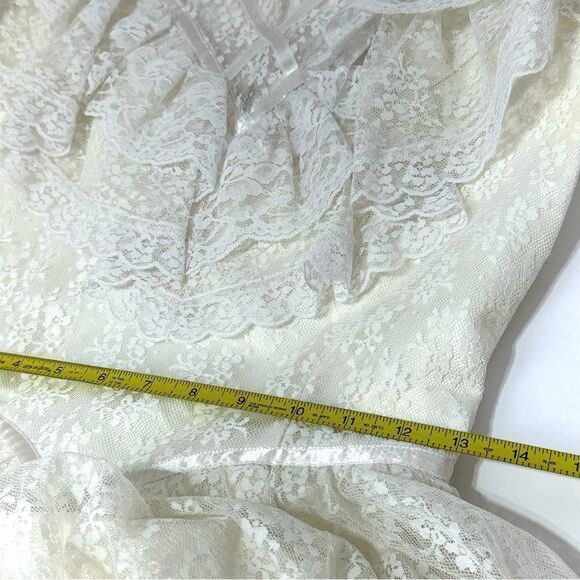 Jessica McClintock Wedding Dress Lace Prairie Dress size 9 - Picture 9 of 16